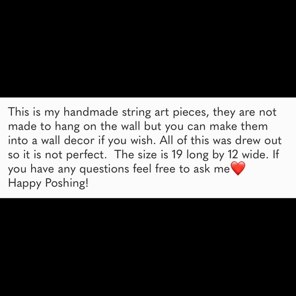 Handmade String Art Heart with Heartbeat - Picture 3 of 4